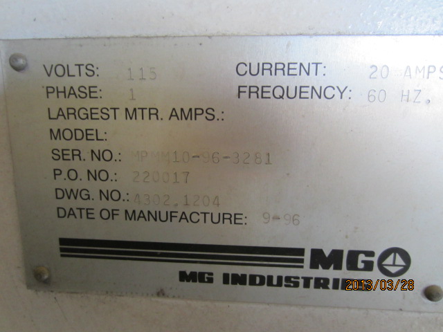 Cnc plasma HD MG industrie 10 x 20 pieds 1996 – Image 8