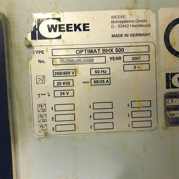Cnc Weeke BHX 500 – Image 6