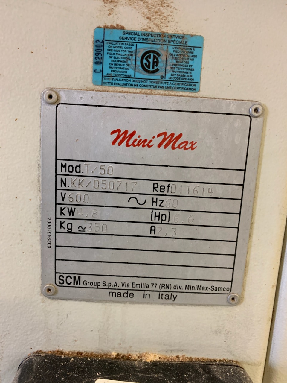 Shaper Minimax T50, 600 volts – Image 2