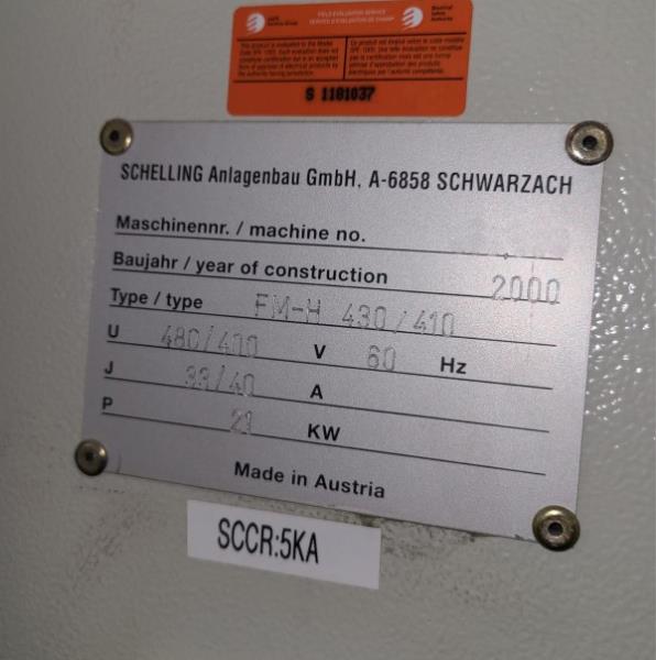 Beam saw SCHELLING FM-430/410 CNC Front Load Panel Saw – Image 3