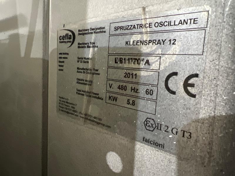 Robot à pulvérisation CEFLA KLEENSPRAY 12 Reciprocating Spray Line – Image 5