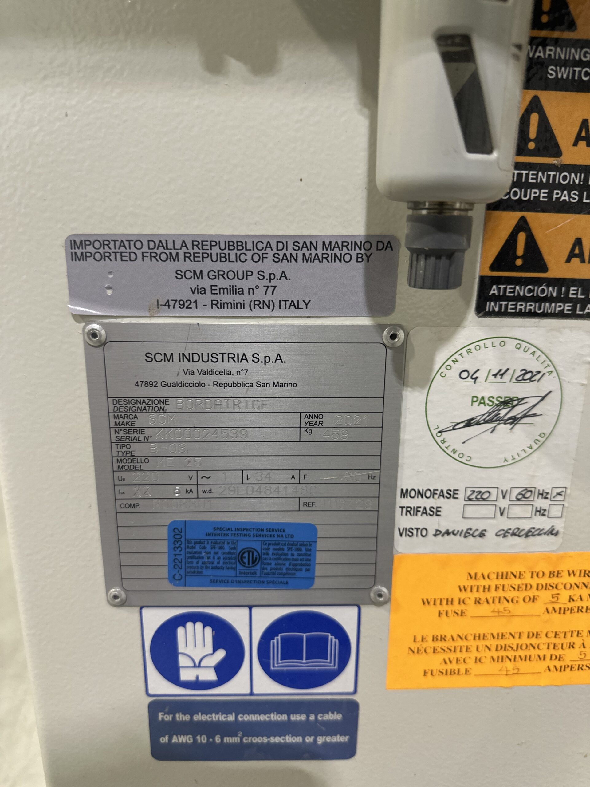 Plaqueuse de chants Minimax ME-25 220 volts 1 phase année 2021 – Image 6