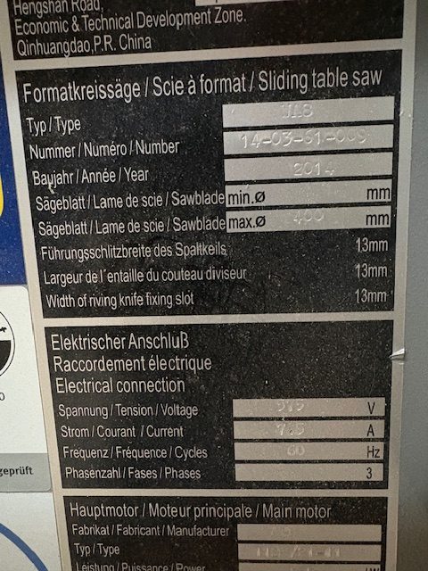 Scie a panneaux Altendorf WA8 – Image 9