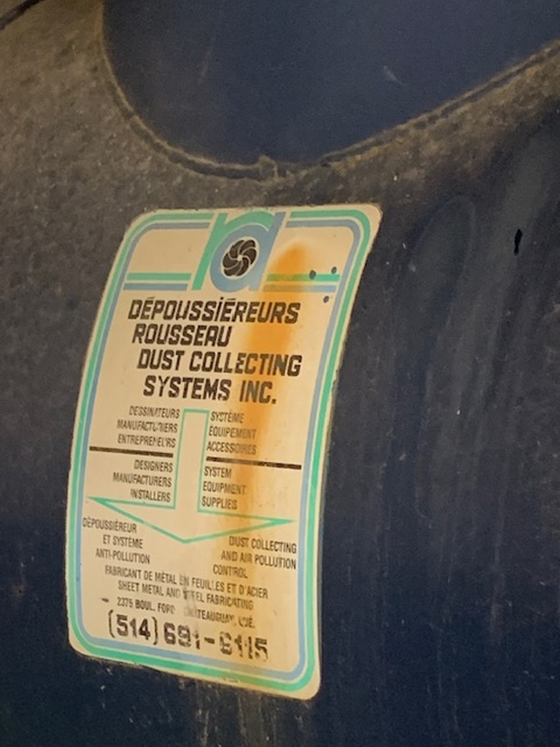 Dépoussiéreur Rousseau 20000 cfm 125hp. – Image 9
