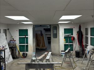 Cabine de peinture fermé