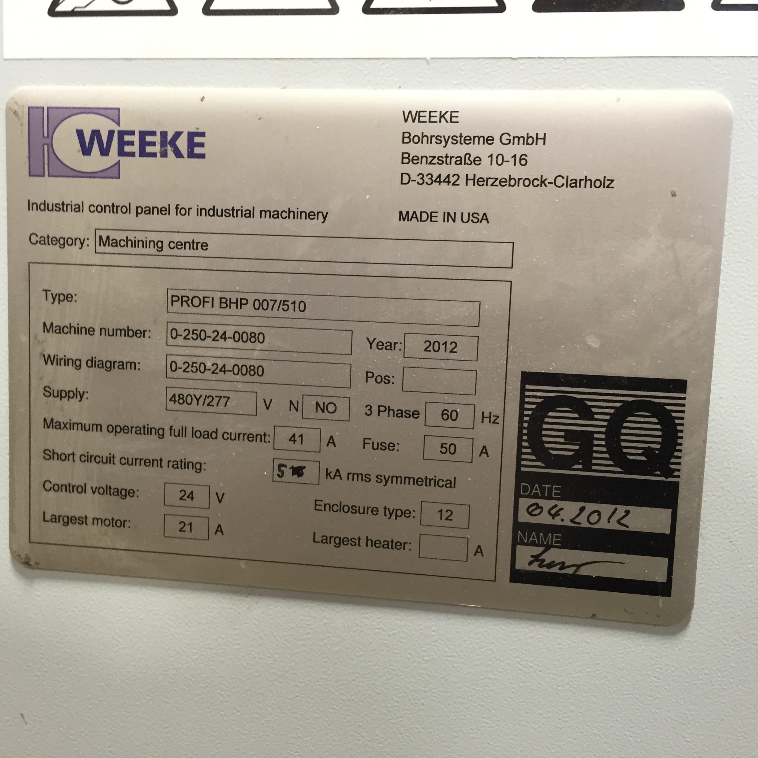 Cnc Homag Profit BHP 007/510, 5 x 10 seulement 554 heures de production – Image 2