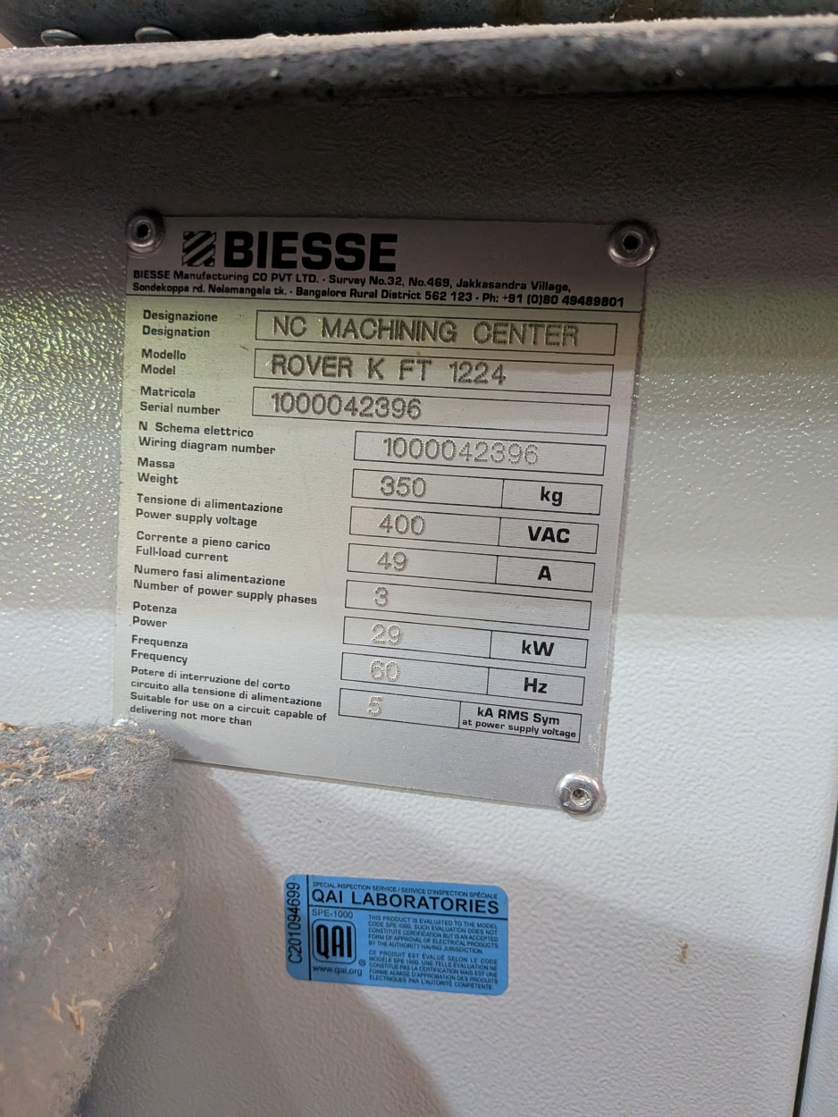 Centre de usinage CNC Biesse Rover K FT 1224 – Image 9